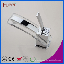 Fyeer Chrome Original Colorful Glass Spanner Style Single Handle Bathroom Wash Brass Basin Faucet Water Mixer Tap